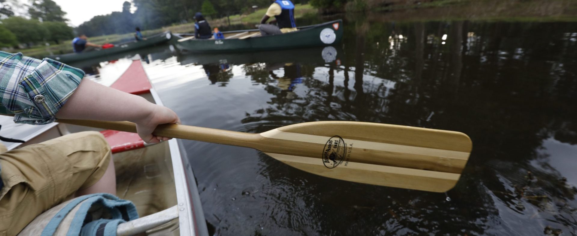 Canoeing on the lake