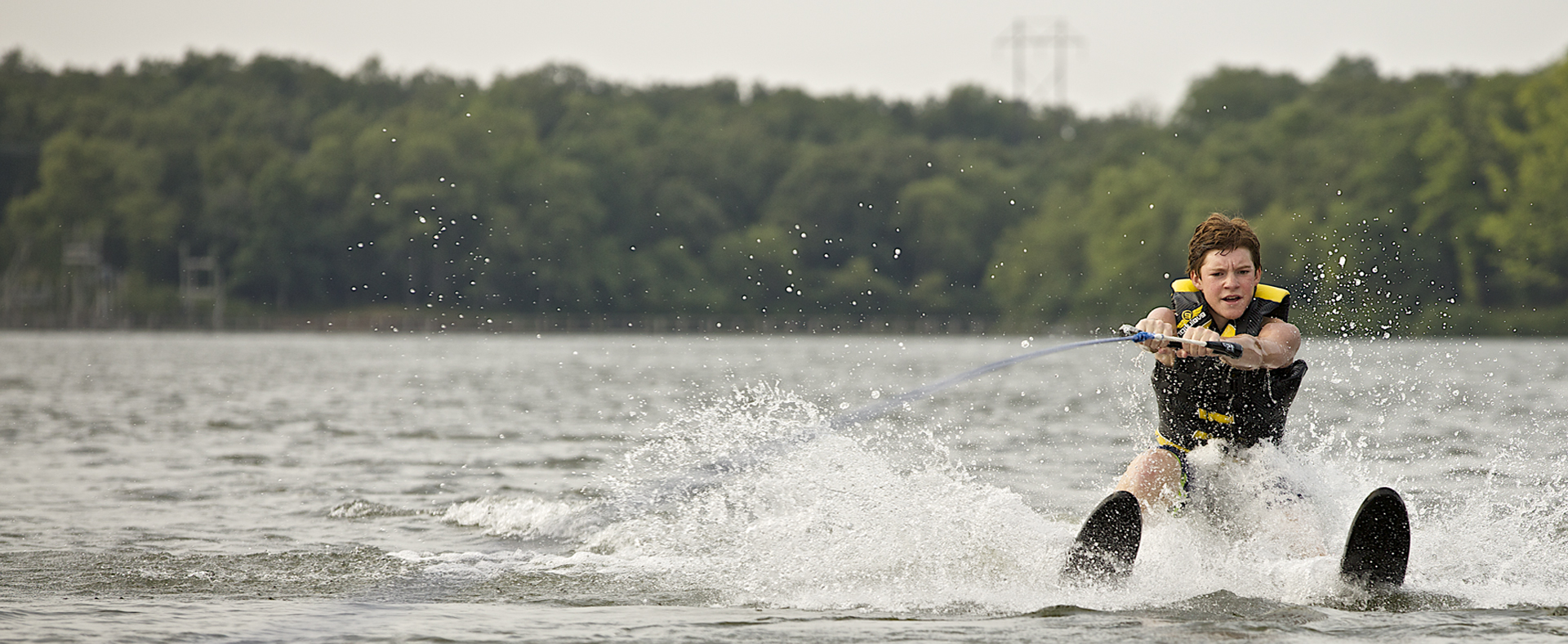 Scout water skiing